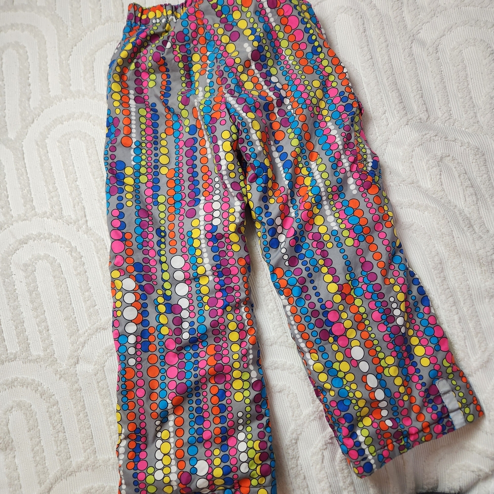 Hanna Andersson Girls Multicolor Polka Dot Snowpants Ski Snow Size 120 US 6-7 - Picture 3 of 5